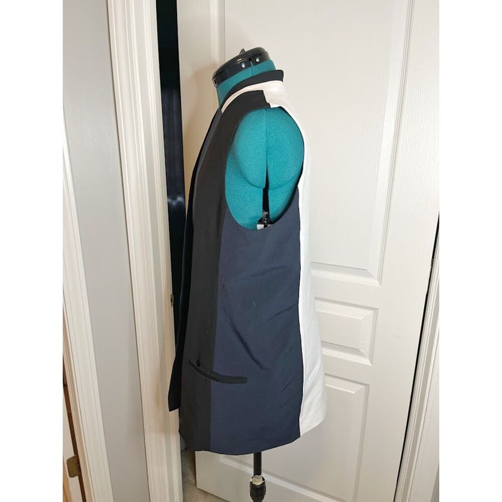 Elevenses Open Front Color Block Sleeveless Tailo… - image 8